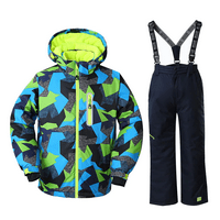Dječji pantalone za snijeg sastojke odijela, zimsko s kapuljačnim izoliranim skijama Vjetrootporno,