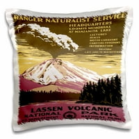 3drose Lassen Volkanski nacionalni park s izbijanjem vulkanskog WPA postera - jastukom, by