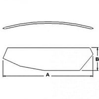 Staklo kabine - desna ruka koja odgovara Fiat 72- 110- 65- 85- 60- 82- 140-90- 60-80- 65- 88-5- 115- 70- 100- 780