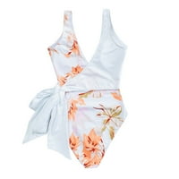 Leey-World Thong bikini kupaći kostimi ženski kupaći kostimi Wrapsody Tummy Control Mekani čaše Jedan kupaći kostim bijeli, xl