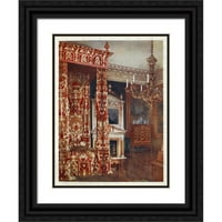 Edwin Foley Black Ornate Wood Framed Double Matted Museum Art Print Naslijed - Kraljica Anne's Bed,