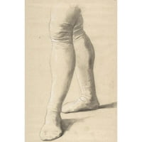 Romain kazes Crni ukrašeni drveni okviri Double Matted Museum Art Print Naslijed: proučavanje nogu