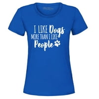 Trgovina4 god žene volim pse više nego što volim ljude Grafička majica XX-Velika kraljevska plava