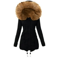Ženski kaput Ženska zimska topla debela dugačka jakna kapuljač kapuljača
