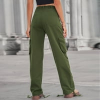 Azrijski ženski pants, ženske čistoće, žene čvrste pantalone hipi pank pantalone Streetwear Jogger džepni labavi kombinezoni dugačke hlače vojske zelene veličine s u prodaji