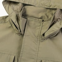 Voncos muške kapuljačke jakne - lagana odjeća casual moda topli džemper slim fit s dugim rukavima kaput za muškarce Khaki veličine xl