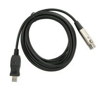 TEBRU mikrofon Converter kabel USB do XLR adapterski žica sa zvučnom karticom za muzički instrument za snimanje karaoke, USB do XLR adapter žice sa zvučnom karticom