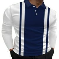 Niuer muns tops rever izrez bluza s dugim rukavom polo majica casual tee spajala pulover AB XL
