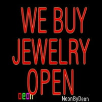 20 X19 Neon Deon Kupujemo nakit Otvoreni LED neonski znak W Daljinski treperi
