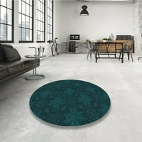 Ahgly Company Machine Persible Curn okrugli prelazni teal Green Prostirke, 7 'Round