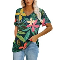PBNBP Ženski ljetni estetski leptir V izrez kratkih rukava majice, žene i bluze