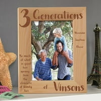 Generacije sinova personalizirani drveni okvir za slike 5 7 smeđi