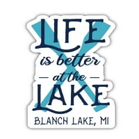 Blanch Lake Michigan Suvenir Vinil naljepnica naljepnica za naljepnice sa 4 paketa