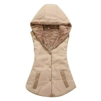 Ženski prsluk Zima topla kapuljača na otvorenom Ležerni kaput Fau Zip up jakna