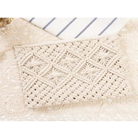 Innerwin Dame Place Bags Handwven Torba kvačila ramena pamučna torbica slame Ženska ručno izrađena koverta casual crochet bijela