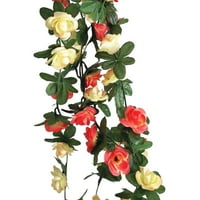 Kućni dekoracija Flower Garland Rose Vine umjetno cvijeće Viseće ruža Ivy Viseća korpa