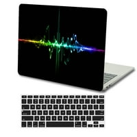 Kaishek Hard Case Shell Cover Compatibible MacBook Pro S + crni poklopac tipkovnice A A M1, tip C Šareno