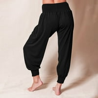 Ležerne ženske hlače ženske joge joggers labavi vježbanje znojne hlače udobne salonske hlače sa džepovima