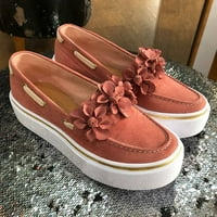 Huanledash ženska ležerna cvijeta Anti-skid Okrugli nožni toe niske top platforme Loafers Walking Cipele