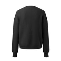 Durtebeua Fall džemperi za žene plus veličine Crewneck Batwing dugih rukava pletene vrhove bočnog proreza pulover džemper Jumper