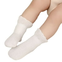 Djevojke prozračne čarape Toddlers Proljeće Jesen Slatke bombone boje rufšene kratke čarape