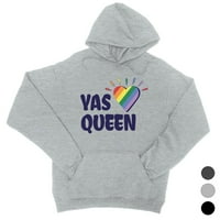 Yas Queen Rainbow Heart Cool Siva unise Hoodie Valentines