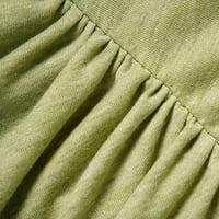 Dvije odjeće za žene ljetne odjeće Odgovarajuće setove Disco outfit Ženska modna ljetna V izrez kratki rukav cvjetni tisak patentnih zatvarača Green XXL