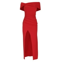 Ženske ljetne haljine haljine za žene u odjeći tekuće fit & flare haljina crvena xl