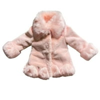 Dječja jakna za djecu Jesen Zimska dječja dječja ovratnik Soild Jackets Topla vunena jakna kaputa za