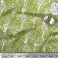 Soimoi Green Rayon tkanina suho drvo ispis tkanina sa dvorištem široko