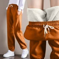 HHEI_K modne žene čvrste plus baršunaste elastične čipke Ležerne dukseve hlače Hlače Žene