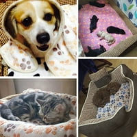 Talus PET pokrivač mekani komforno prenosivi runo šapni kosti tiskani mačji pas krevet za kućni jastuk za kućnu ružičastu 80 *