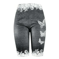 Hlače Jean maslac Fly Jeggings Denim Print Plus size Ženske casual pantalone Žene plus povremene hlače