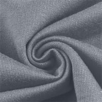 Žene Ležerne prilike O-izrez Solid Boja dugih rukava Top pulover Sweatshir Grey