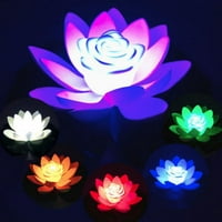 Umjetni lotos-u obliku lotosa promijenjene plutajuće vodene lampe za vodu za bazene koji žele svjetlo