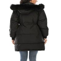 Ženske ženske kapute zimske jakne kaput prevelike krzneni ovratnik duhovica maxi parka kaput jakna duljina