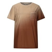 Izrez kratkih rukava s kratkim rukavima slatke ljetne casual majice casual v izrez majice Ljetni osnovni