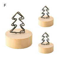 Leastforme drvene bazne ploče držači kartice Rustikalna željezna žica slika Picks Clip držač za držač