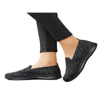 Daeful Women Flats Comfort tenisice kliznu na casual cipele Lagana pletena patika gornje čarape ženske prozračne cipele za šetnju crnim US 10