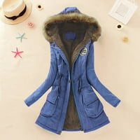 Levmjia Plus Veličine vrhovi za ženske kaput jaknu čišćenje zimski jakna s kapuljačom s kapuljačom tanka zimska odjeća