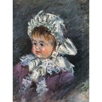 Monet, Claude crni moderni uokvireni muzej umjetnički print pod nazivom - Portret Michel Moneta kao beba 1878