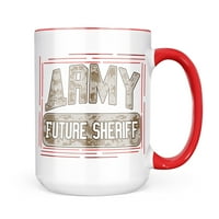 Neonblond Army Budući šerif, Camo krig poklon za ljubitelje čaja za kavu