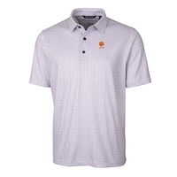 Muški rezač i buck Purple Clemson Tigers Alumni logo dvostruki Dot Print Stretch Polo