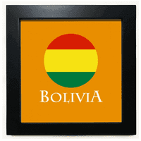 Bolivija Južna Amerika Španjolska Crna Square Frame Frame Slika Wall Stolpop