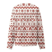 Fjofpr Ženo Zidanje odjeće Grafički dukseri za žene s dugim rukavima Crewneck bluza labavi fit pulover