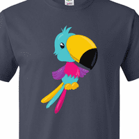 Inktastična šarena papagaj, slatka papagaj, tropska majica papagaja