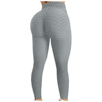 Tajice za žene Casual visoke struk Solid Color Yoga Pant Comfy Stretchy Tummy Control Workout Atletska tajica