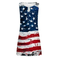 Ženska haljina američke zastave 4. srpnja Maxi haljina Patriotsko sunderss casual star haljina bez rukava