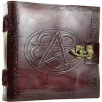 Raven Blackwood uvozi dnevnik za pisanje Creative Dream Journal ručno alat kože reljefni pentagram cvijet 10