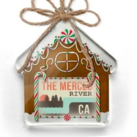 Ornament tiskan jednostrana SAD rijeke Merced River - California Ching Neonblond